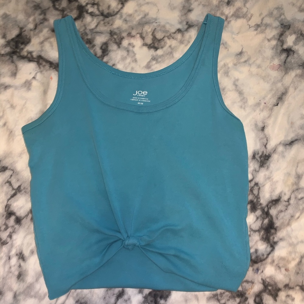 Cropped knotted tank top